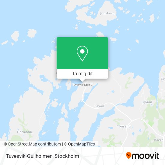 Tuvesvik-Gullholmen karta