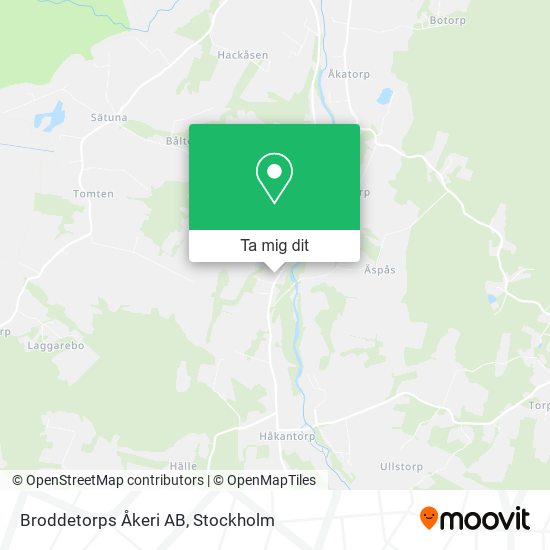 Broddetorps Åkeri AB karta