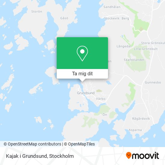 Kajak i Grundsund karta