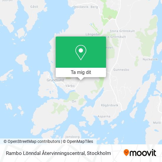 Rambo Lönndal Återvinningscentral karta
