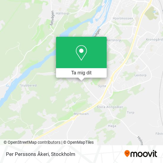 Per Perssons Åkeri karta