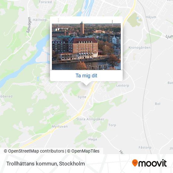 Trollhättans kommun karta