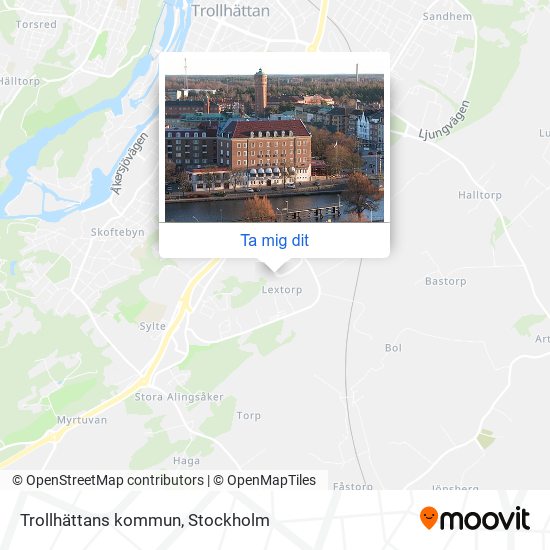 Trollhättans kommun karta