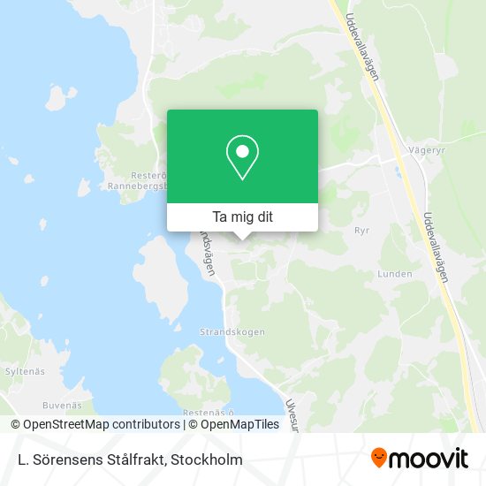 L. Sörensens Stålfrakt karta