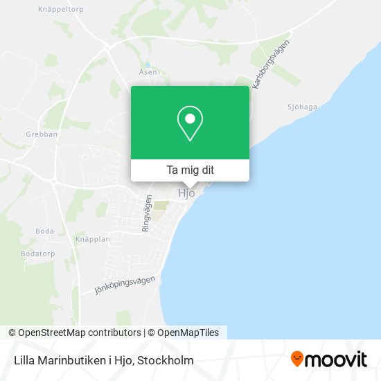 Lilla Marinbutiken i Hjo karta