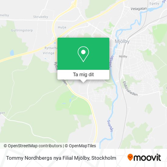Tommy Nordhbergs nya Filial Mjölby karta