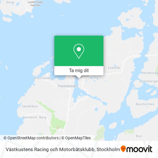 Västkustens Racing och Motorbåtsklubb karta