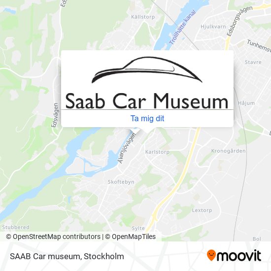 SAAB Car museum karta