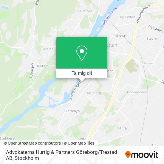 Advokaterna Hurtig & Partners Göteborg / Trestad AB karta