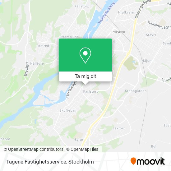 Tagene Fastighetsservice karta