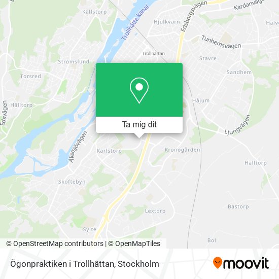 Ögonpraktiken i Trollhättan karta