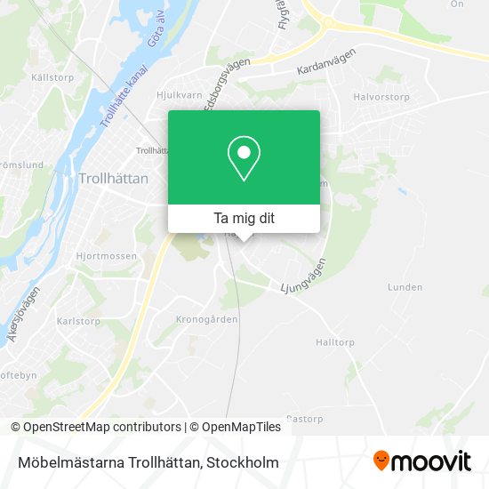 Möbelmästarna Trollhättan karta