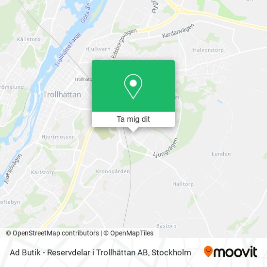 Ad Butik - Reservdelar i Trollhättan AB karta
