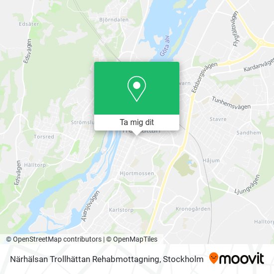 Närhälsan Trollhättan Rehabmottagning karta