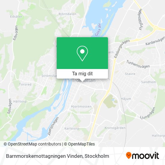 Barnmorskemottagningen Vinden karta