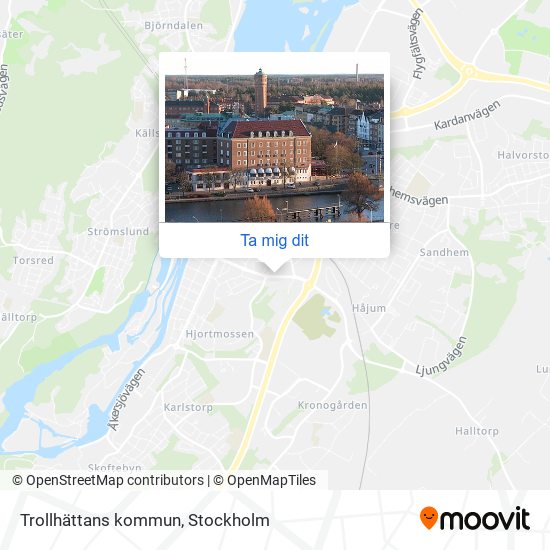 Trollhättans kommun karta