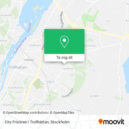 City Frisören i Trollhättan karta