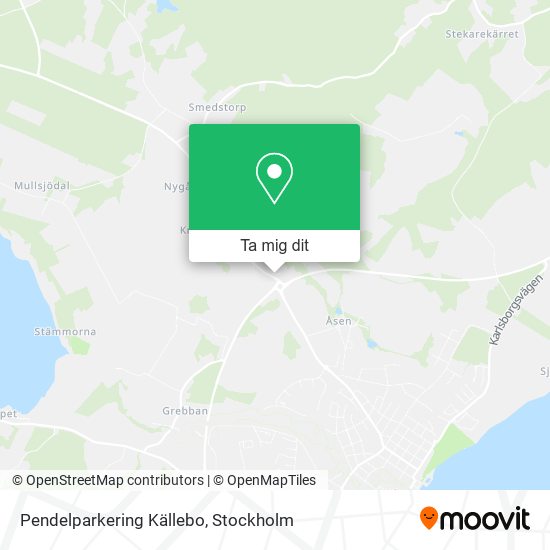 Pendelparkering Källebo karta