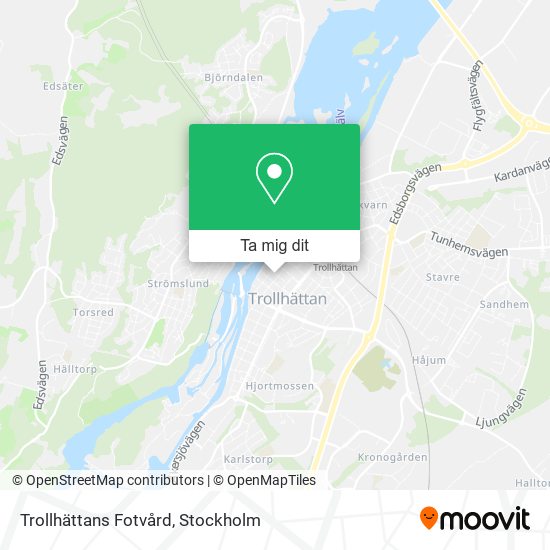 Trollhättans Fotvård karta