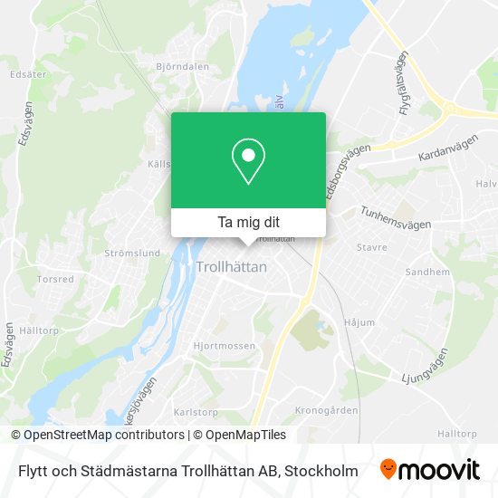 Flytt och Städmästarna Trollhättan AB karta