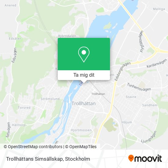 Trollhättans Simsällskap karta