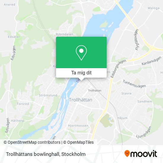 Trollhättans bowlinghall karta