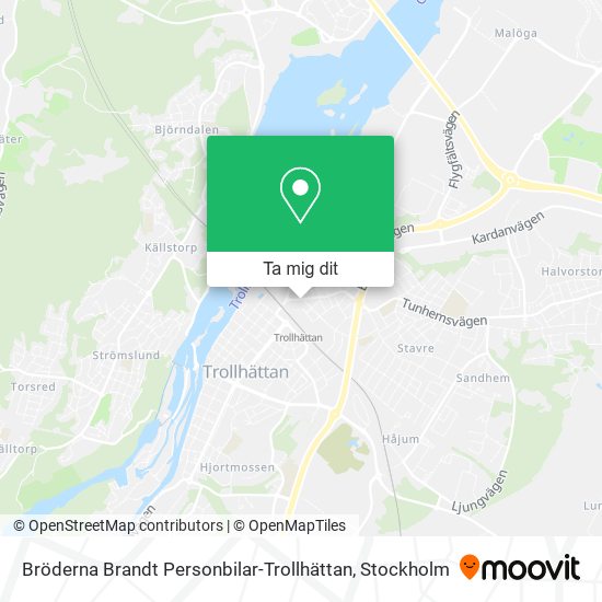 Bröderna Brandt Personbilar-Trollhättan karta