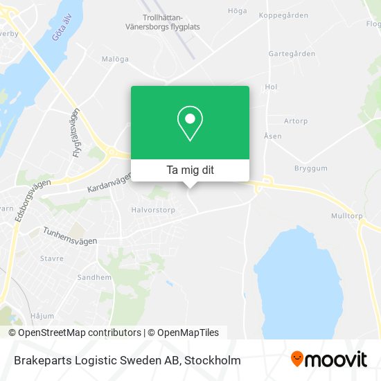 Brakeparts Logistic Sweden AB karta