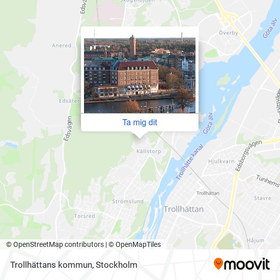 Trollhättans kommun karta