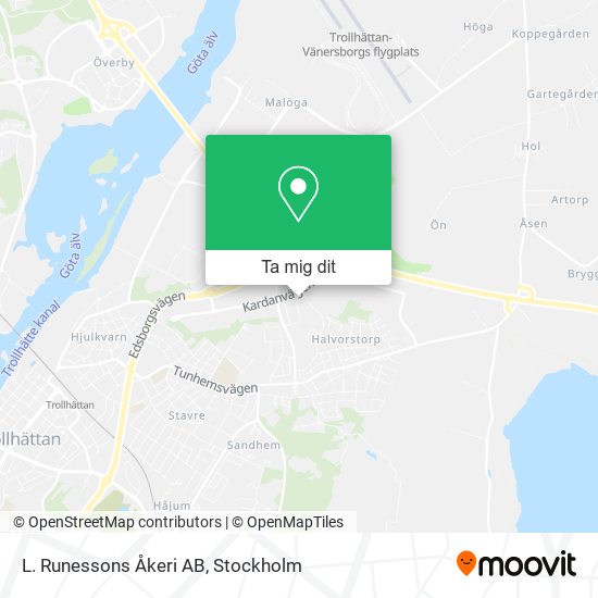L. Runessons Åkeri AB karta