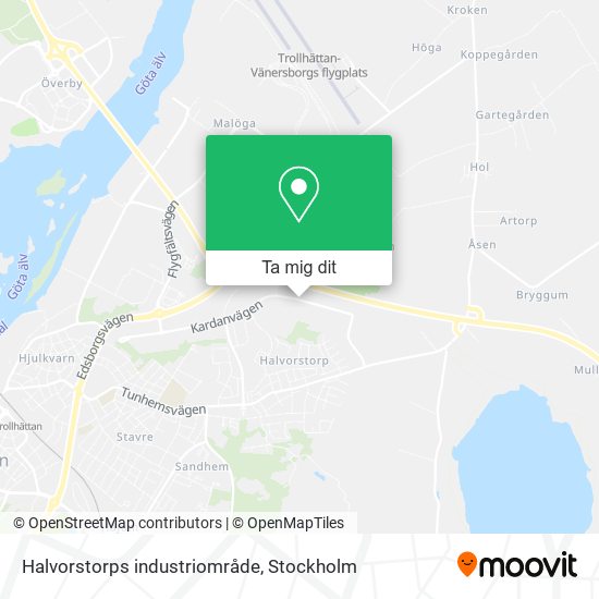 Halvorstorps industriområde karta