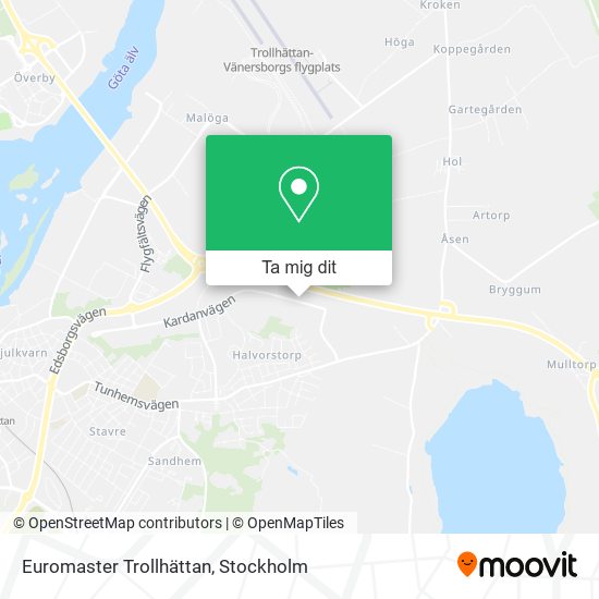 Euromaster Trollhättan karta