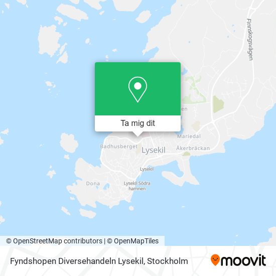 Fyndshopen Diversehandeln Lysekil karta