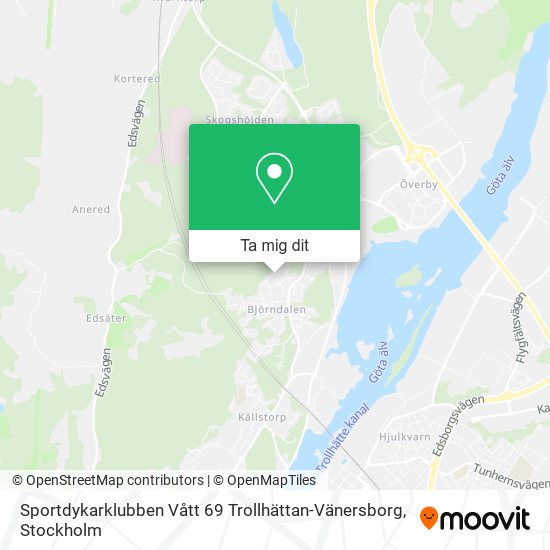 Sportdykarklubben Vått 69 Trollhättan-Vänersborg karta