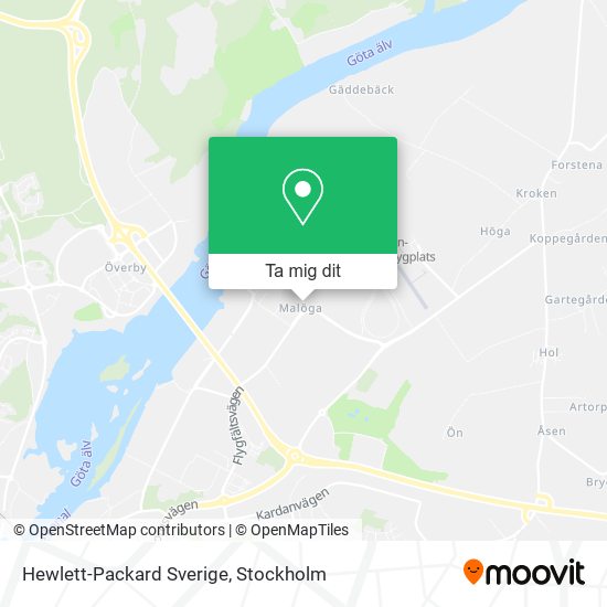 Hewlett-Packard Sverige karta