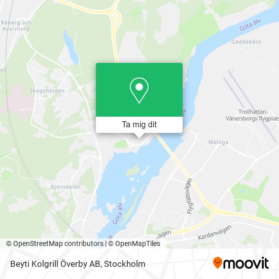 Beyti Kolgrill Överby AB karta