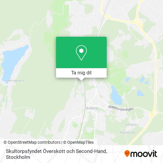 Skultorpsfyndet Överskott och Second-Hand karta