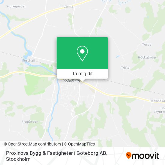 Proxinova Bygg & Fastigheter i Göteborg AB karta