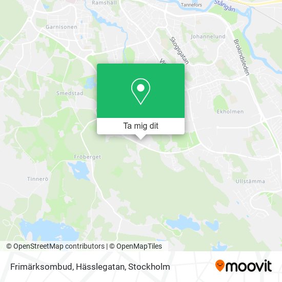 Frimärksombud, Hässlegatan karta