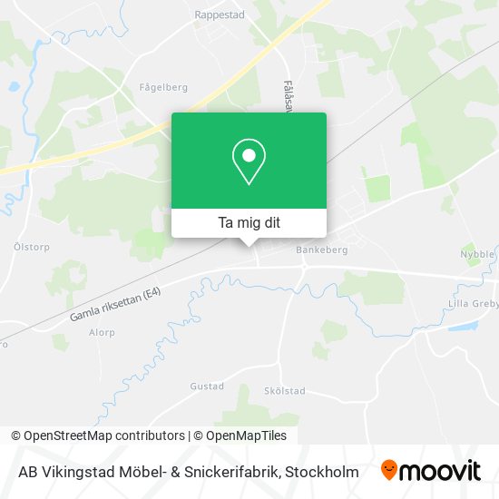 AB Vikingstad Möbel- & Snickerifabrik karta