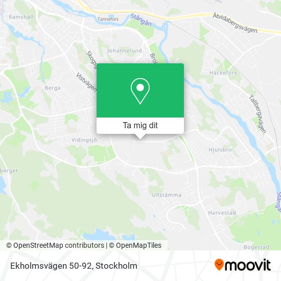 Ekholmsvägen 50-92 karta