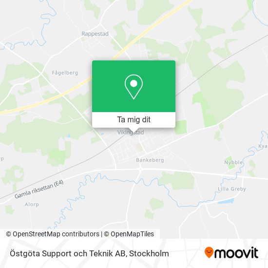 Östgöta Support och Teknik AB karta