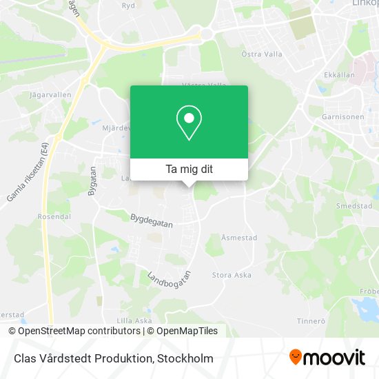 Clas Vårdstedt Produktion karta