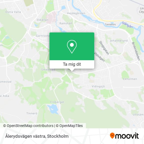 Ålerydsvägen västra karta
