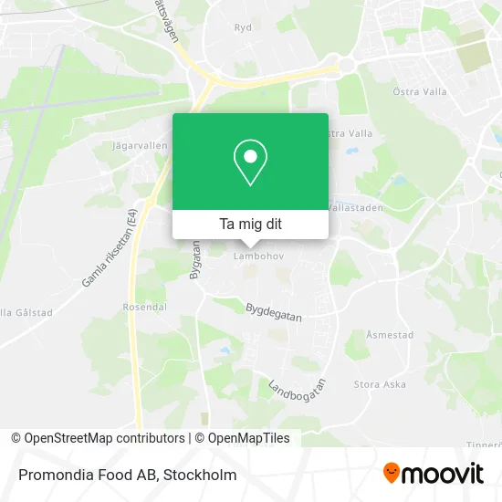 Promondia Food AB karta
