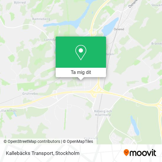 Kallebäcks Transport karta