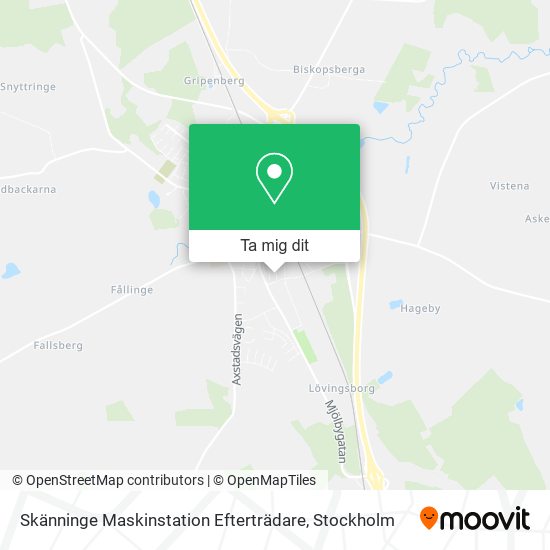 Skänninge Maskinstation Efterträdare karta