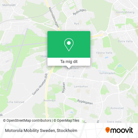 Motorola Mobility Sweden karta