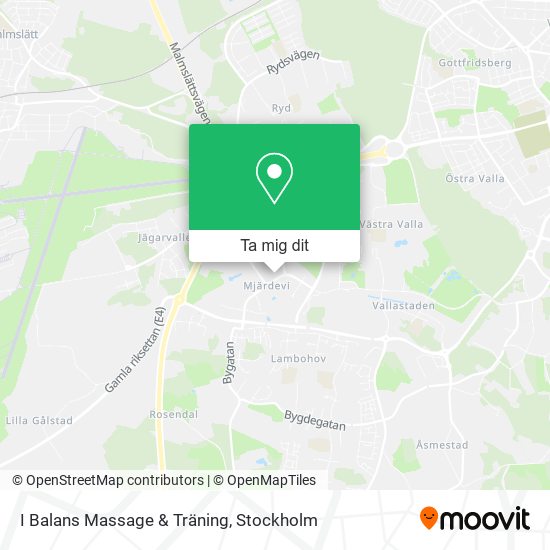I Balans Massage & Träning karta