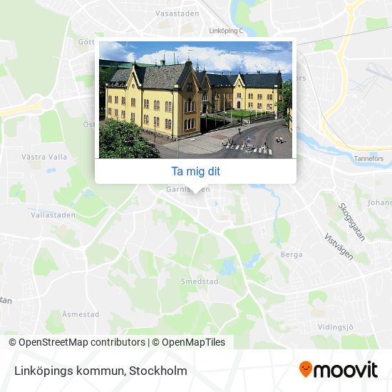 Hur du tar dig till Linköpings kommun i Stockholm med Tåg eller Buss?